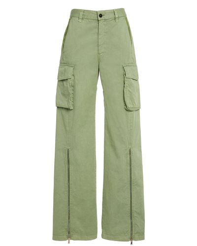 Stella McCartney Cotton Wide-leg Cargo Trousers - Green