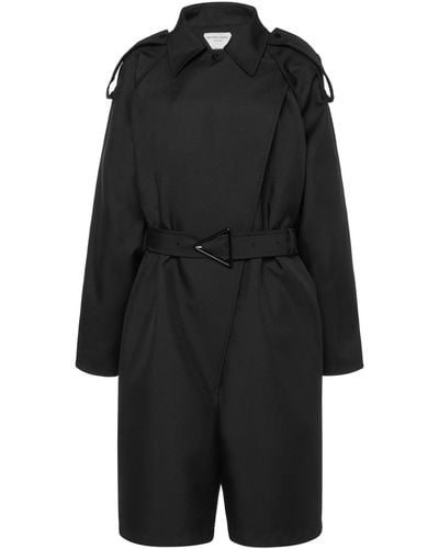 Bottega Veneta Belted Gabardine Jumpsuit - Black
