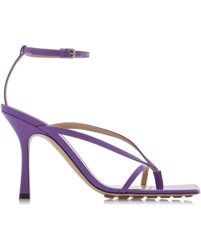 Bottega Veneta Stretch Leather Sandals - Purple