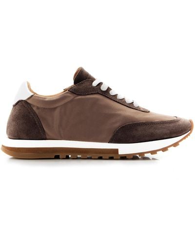 The Row Owen Suede-trimmed Nylon Runner Trainers - Brown