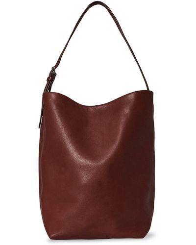 The Row Medium N/s Leather Tote Bag - Red