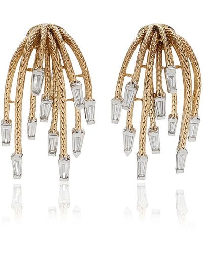 Nikos Koulis Together 18k Yellow And White Gold Diamond Earrings - Metallic