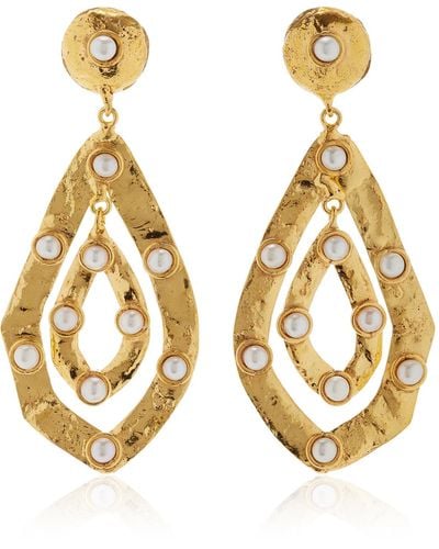 Sylvia Toledano Ava 22k Gold-plated Pearl Earrings - Metallic