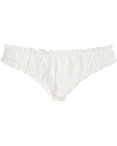 Juillet Chloe Broderie Anglaise Bikini Bottom - White