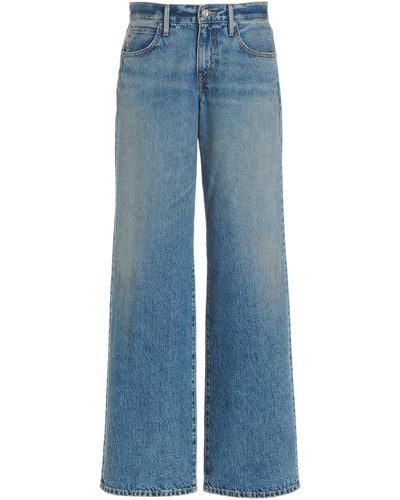 SLVRLAKE Denim Mica Mid-rise Wide-leg Jeans - Blue