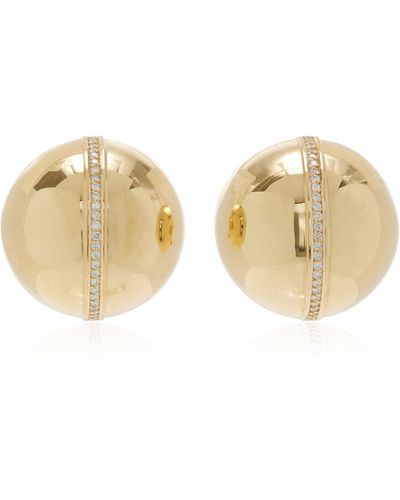 Casa Castro 18k Yellow Gold Diamond Earrings - White
