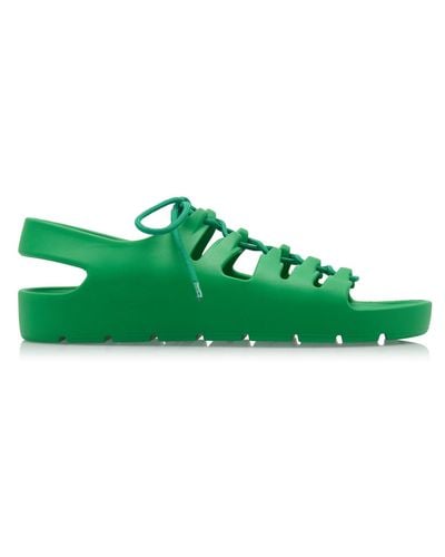 Bottega Veneta Jelly Lace-up Sandals - Green