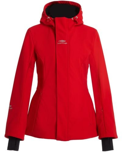 Balenciaga Hourglass Nylon Ski Jacket - Red