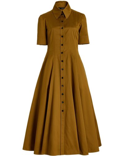 Proenza Schouler Silk-cotton Midi Shirt Dress - Natural