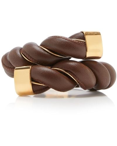 Bottega Veneta Twist Leather Bracelet - Brown