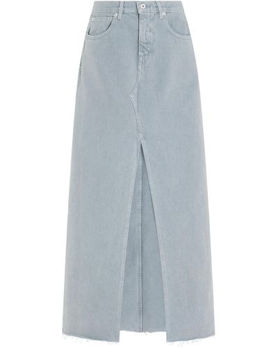 SLVRLAKE Denim Low-rise Denim Maxi Skirt - Blue