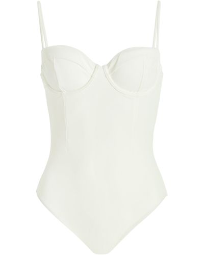 Jonathan Simkhai Chantae Bustier One-piece Swimsuit - White