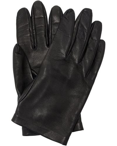 The Row Lorella Leather Gloves - Black