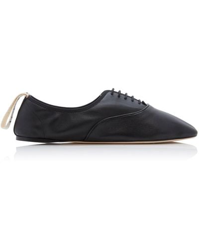 Loewe Leather Oxford Shoes - Black