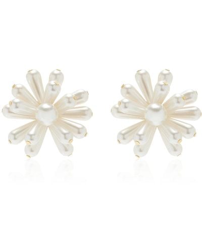 Cult Gaia Jules Pearl Earrings - White