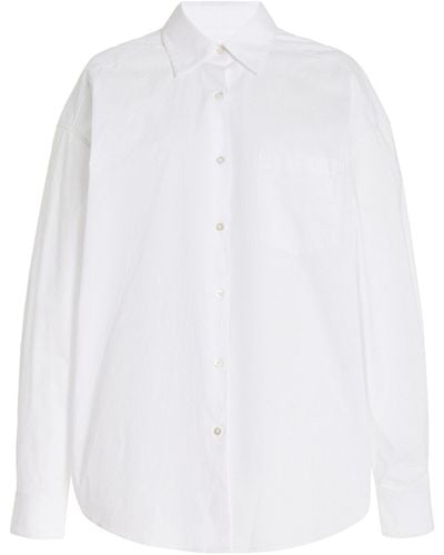 Solid & Striped X Sofia Richie Grainge Exclusive The Jancy Cotton Button Up Top - White