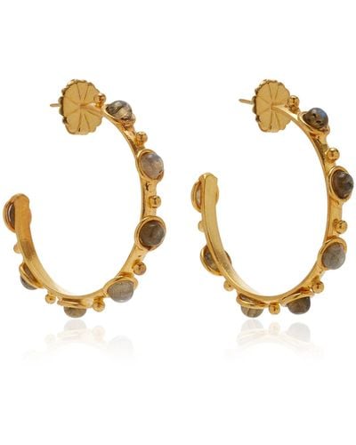 Sylvia Toledano 22k Gold-plated Labradorite Petite Candy Hoop Earrings - Metallic
