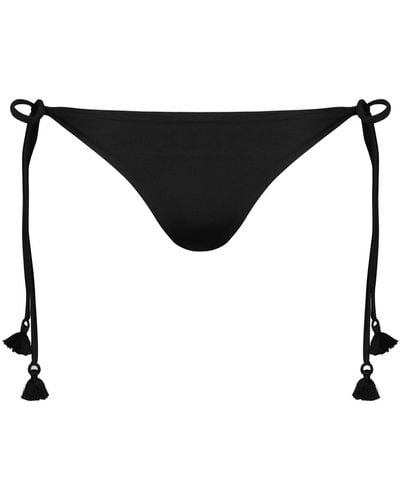 Johanna Ortiz Sheshea Side-tie Triangle Bikini Bottom - Black
