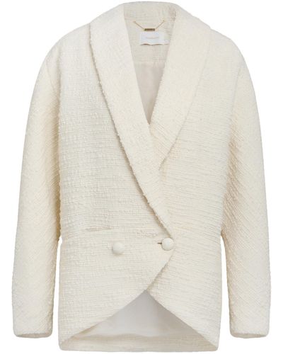 Zimmermann Luminosity Wool-blend Oversized Coat - White