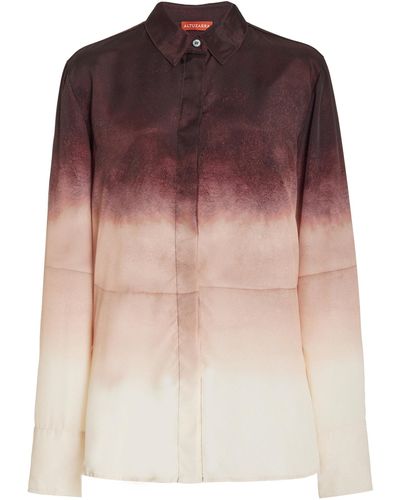 Altuzarra Chika Dip-dyed Silk Shirt - Red