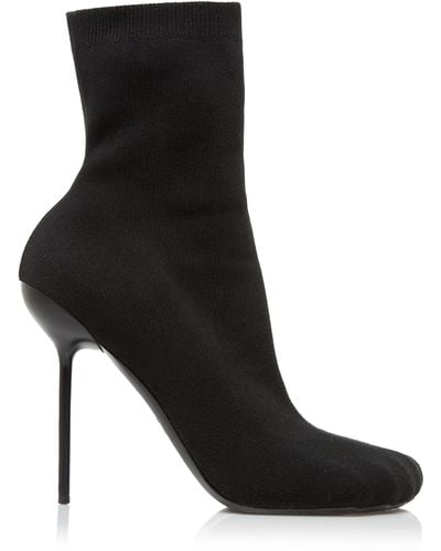 Balenciaga Anatomic Knit Ankle Boots - Black