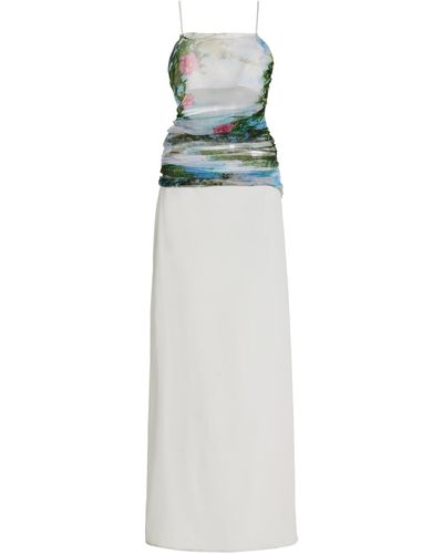 Christopher Esber Silk-detailed Two-piece Crepe Maxi Dress - White