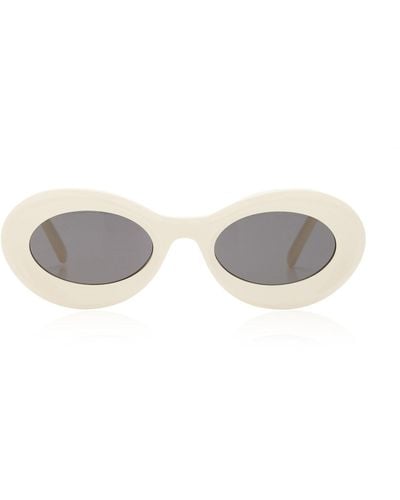 Loewe Loop Oversized Round-frame Acetate Sunglasses - White