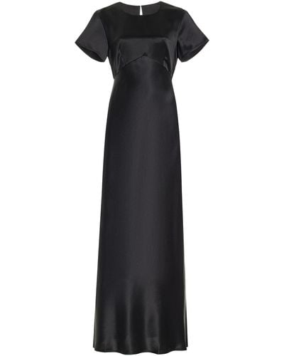 Third Form Satin Maxi Dress - Black