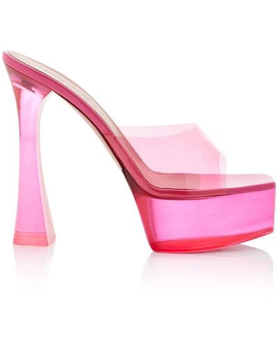 AMINA MUADDI Dalida Pvc Platform Sandals - Pink