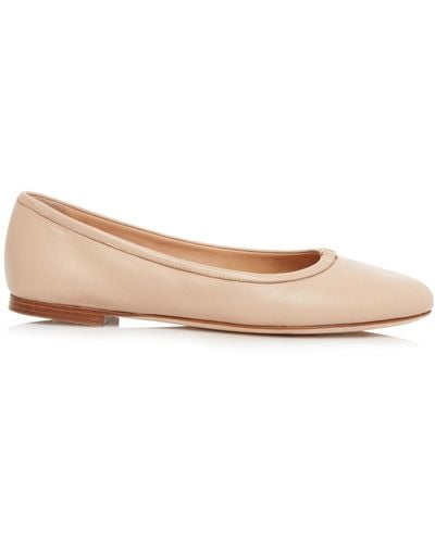 Chloé Marcie Leather Ballet Flats - Natural