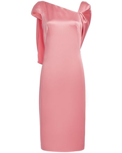 Givenchy Cape-detailed Satin Midi Dress - Pink