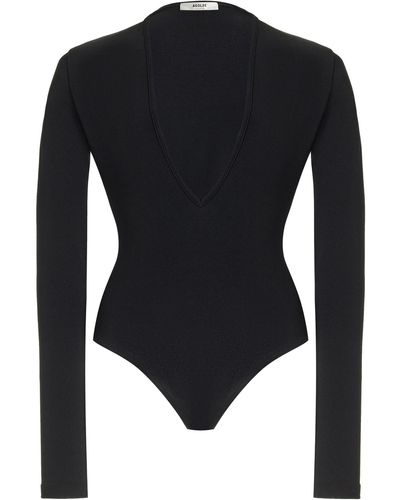 Agolde Zena Jersey Bodysuit - Black