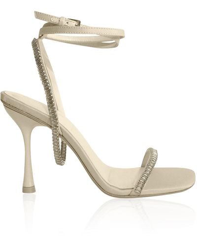 Jonathan Simkhai Luxon Crystal-embellished Satin Sandals - White