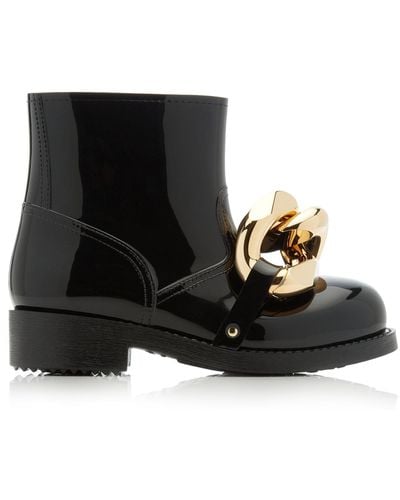 JW Anderson Chain-embellished Rubber Boots - Black