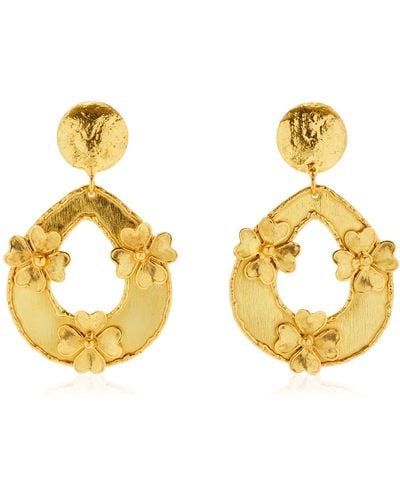 Sylvia Toledano Lucky Love 22k Gold-plated Earrings - Metallic