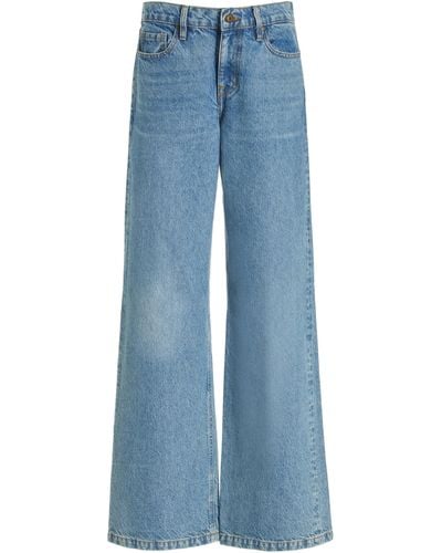 OUTLAND DENIM Mimi Low-rise Wide-leg Jeans - Blue