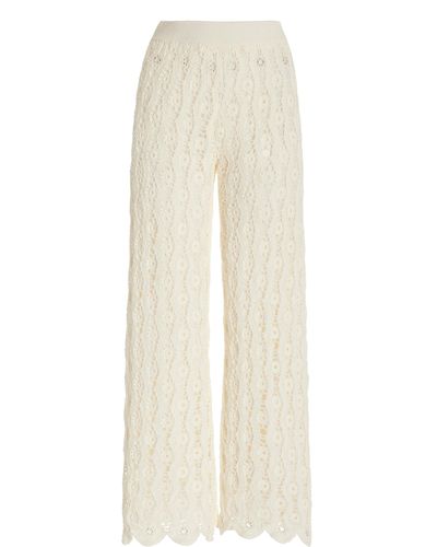 Jonathan Simkhai Georgie Crocheted Cotton Pants - White