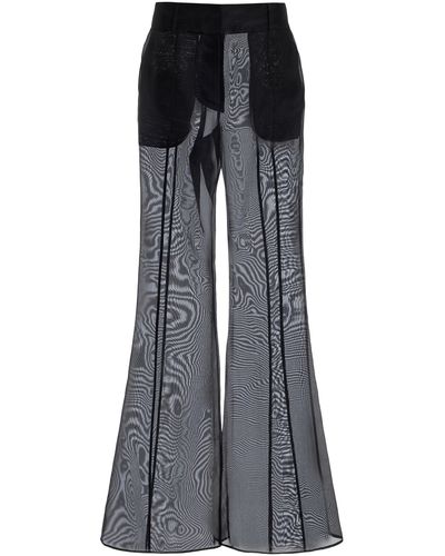 Gabriela Hearst Rhein Silk-chiffon Wide-leg Trousers - Black