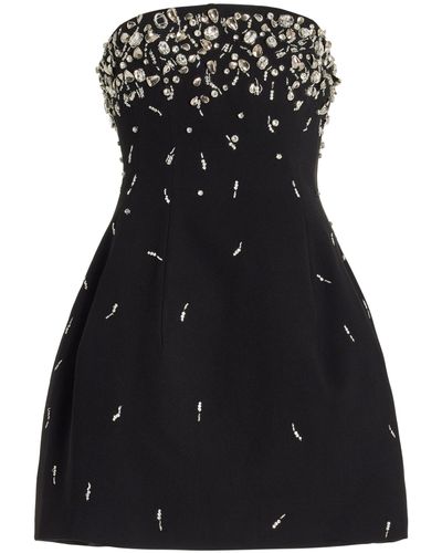 Jonathan Simkhai Arta Embellished Bustier Minidress - Black