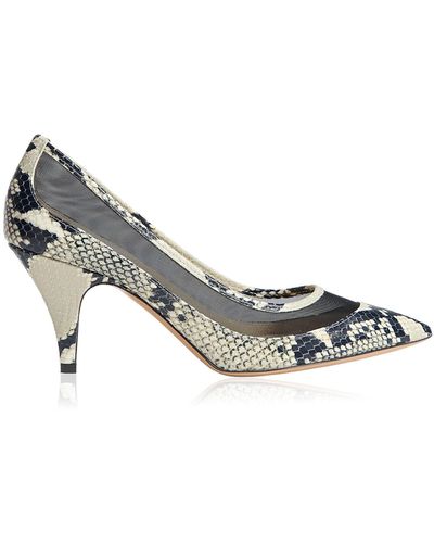 Khaite River Iconic Embossed Leather Court Shoes - Metallic