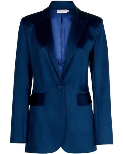 Silvia Tcherassi Rebeca Tailored Blazer Jacket - Blue