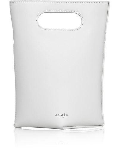 Alaïa Folded Small Leather Tote - White