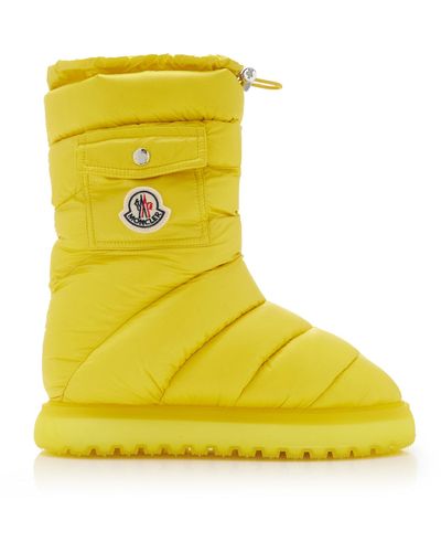 Moncler Gaia Mid-length Down-nylon Snow Boots - Yellow
