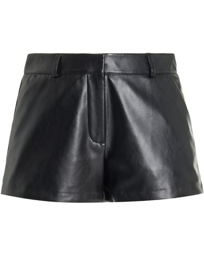 Frankie Shop Kate Faux Leather Shorts - Black