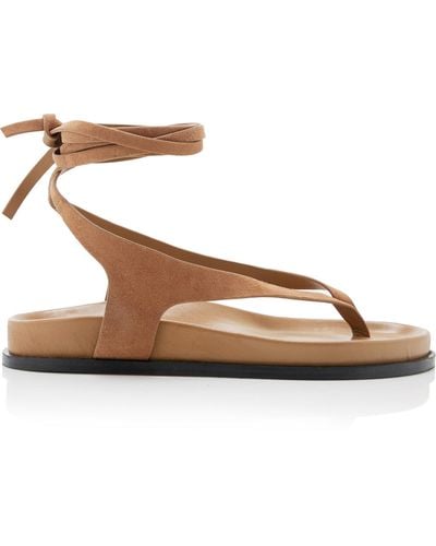A.Emery Shel Suede Sandals - Brown