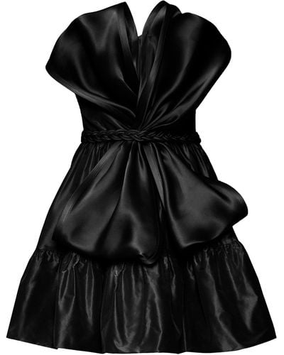 ANDRES OTALORA Primaveral Silk Mini Dress - Black
