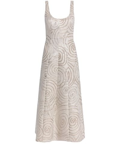 Markarian Judith Metallic-brocade Midi Dress - White