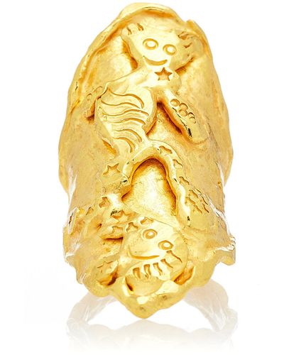 Jean Mahie 22k Yellow Gold Monster Ring - Metallic