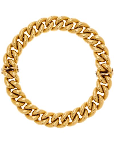 Simon Teakle Vintage Nicolis Cola Curb 18k Gold Link Necklace - Metallic