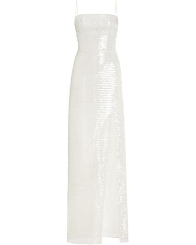Nensi Dojaka Kendall Sequined Maxi Dress - White